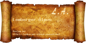 Lemberger Álmos névjegykártya