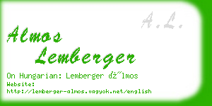 almos lemberger business card